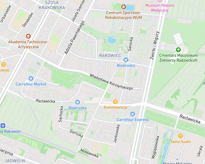 Mapa przedstawiająca lokalizację AniCura MedicaVet Przychodnia Weterynaryjna