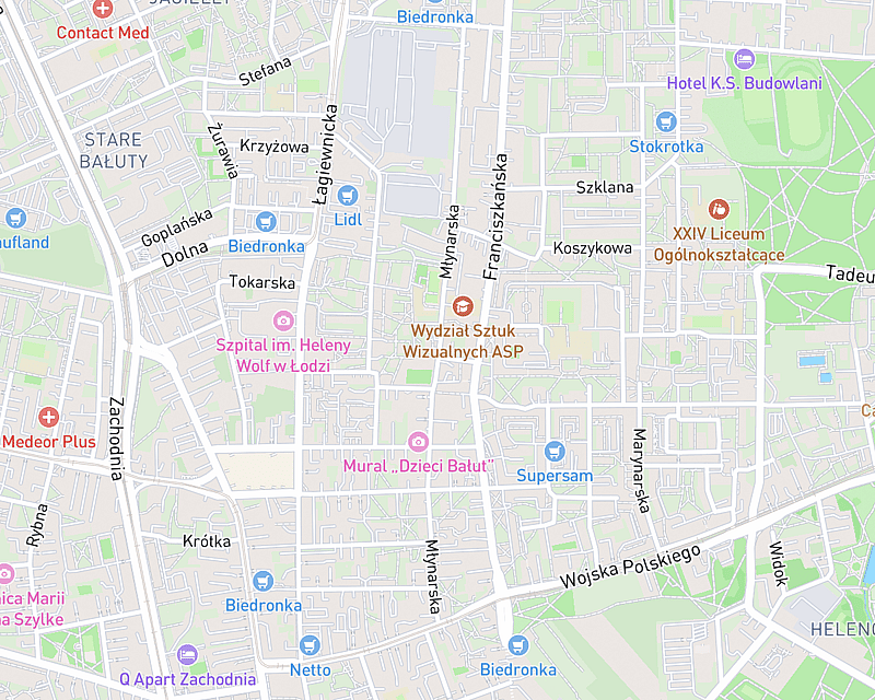 Mapa przedstawiająca lokalizację AniCura Animal Młynarska Przychodnia Weterynaryjna