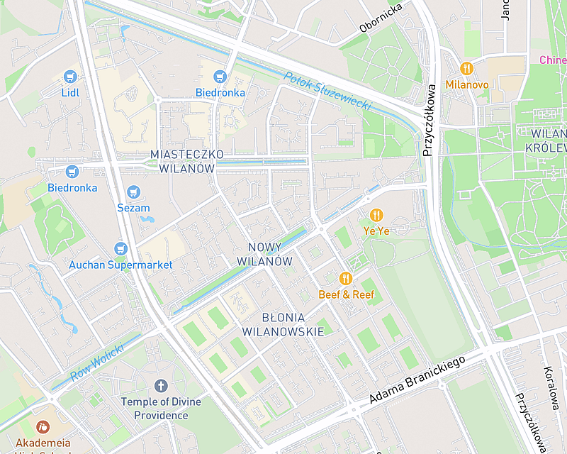 Mapa przedstawiająca lokalizację AniCura Animal Care Center Przychodnia Weterynaryjna