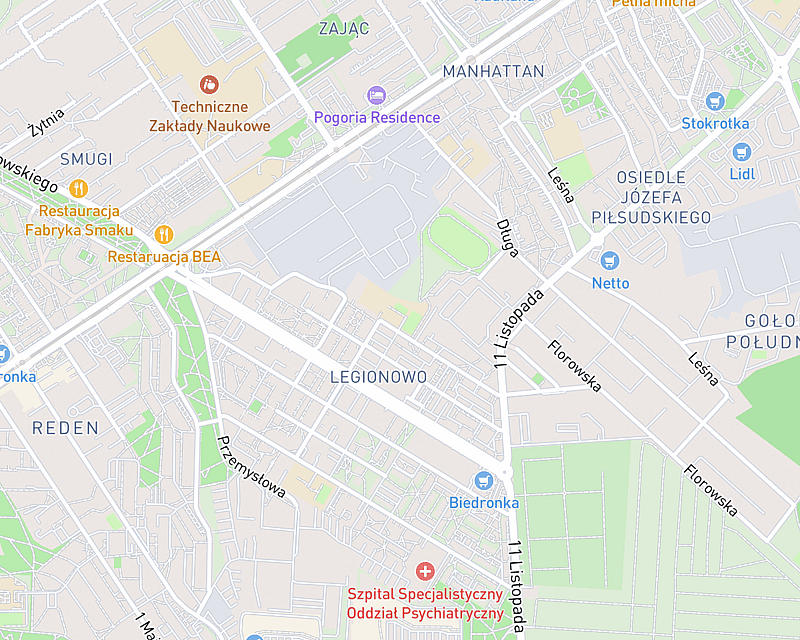 Mapa przedstawiająca lokalizację AniCura Molicki Całodobowa Klinika Weterynaryjna (24H)